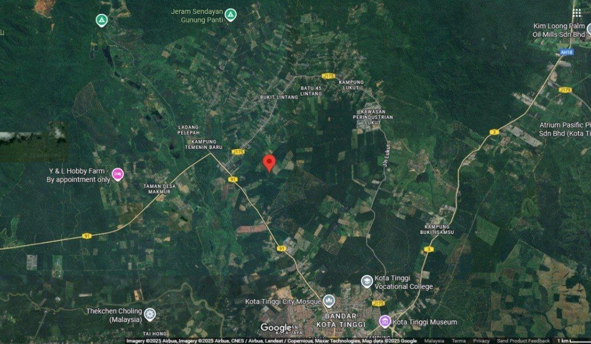 SP53 - TANAH PERTANIAN 8.93 EKAR - JALAN LOMBONG KOTA TINGGI.